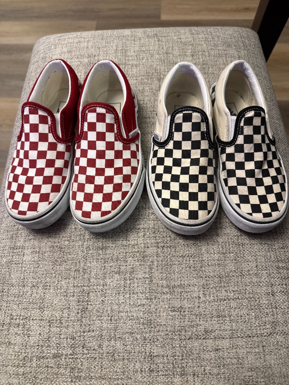 2 pairs of classic checkered VANS